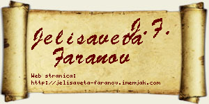 Jelisaveta Faranov vizit kartica